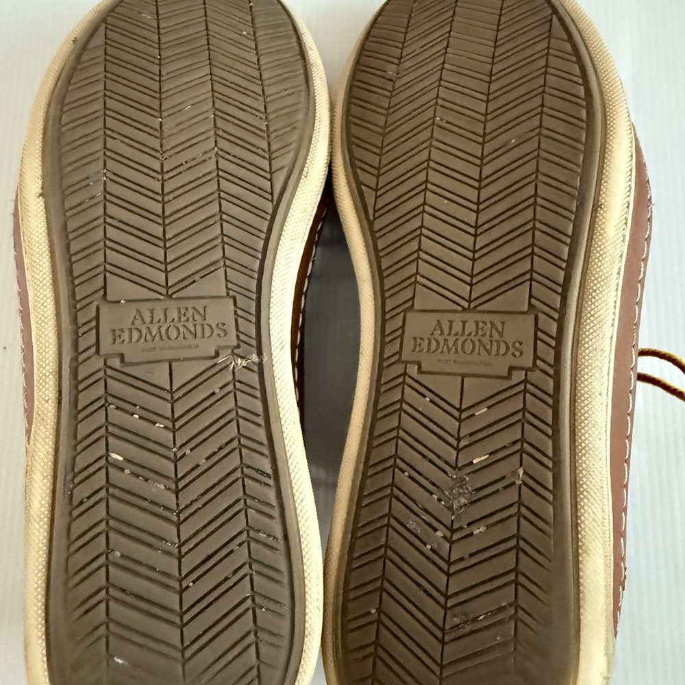 Allen Edmonds "PORTER‎ DERBY" Leather Sneakers 9 E Walnut DISCONTINUED (900) - Picture 7 of 9